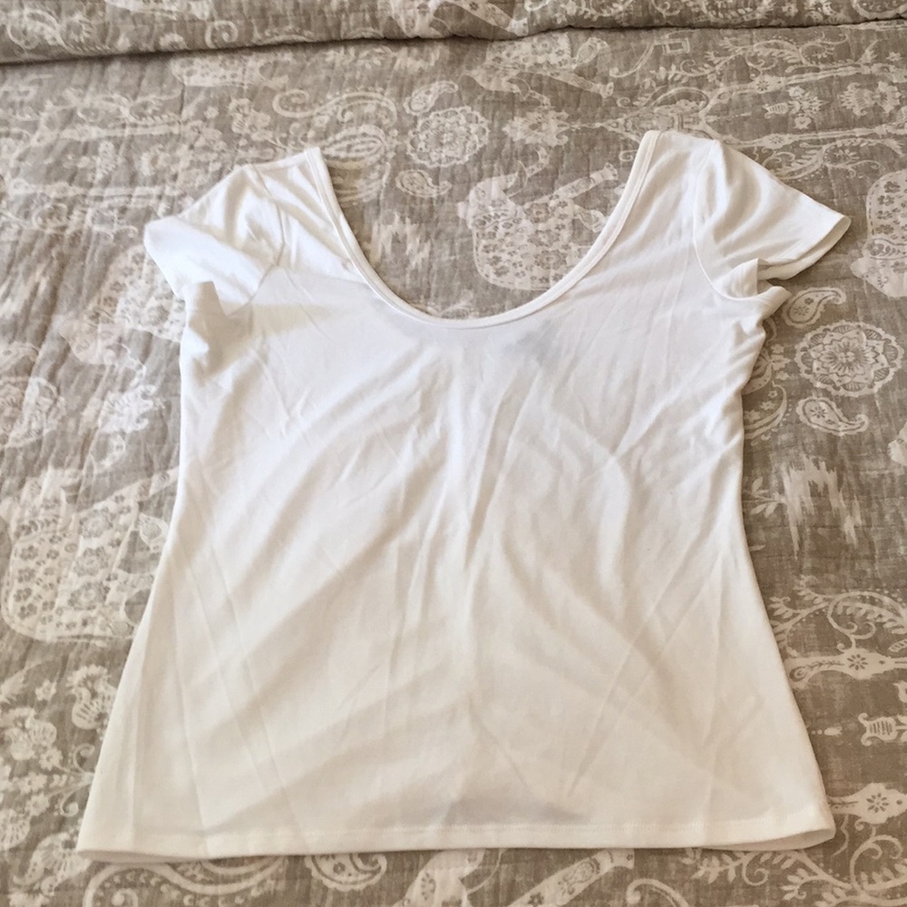 Off shoulder white shirt